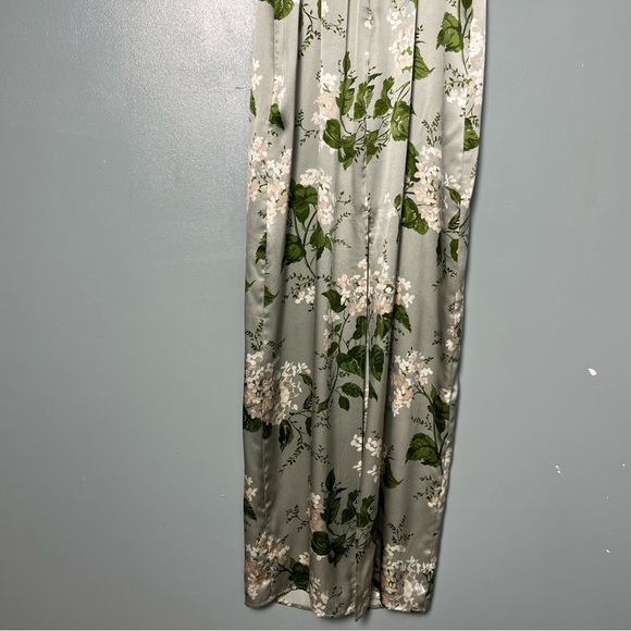 Reformation Frankie Silk Maxi Slip Dress Tea Garden Floral Slit Women’s Size 4 - Picture 7 of 12